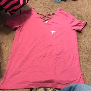 Pink shirt size large.
